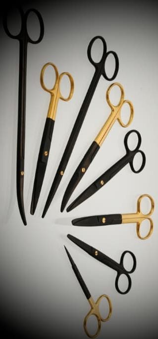 Black Dura-ceramic Surgical Instruments 